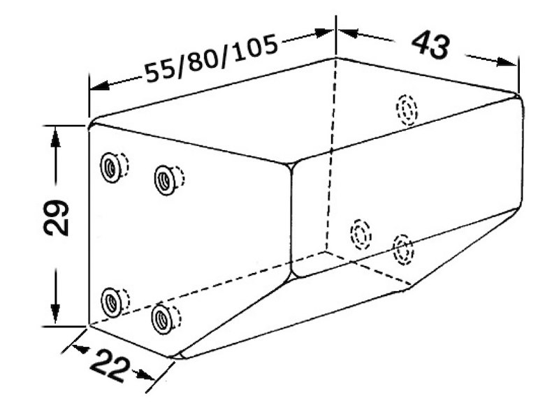 Serbatoio in polietilene rigido per acque nere