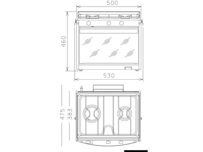 Cucina Power 2 fuochi + forno 