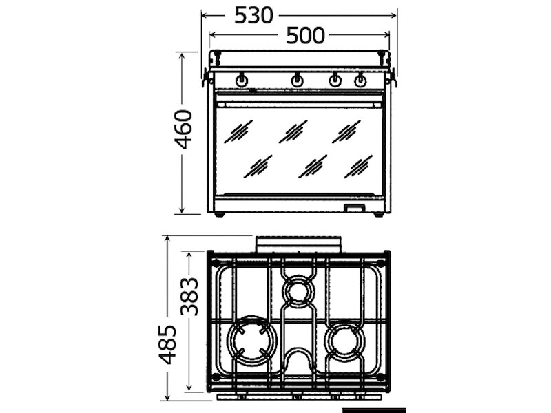 Cucina Topline 3 fuochi 