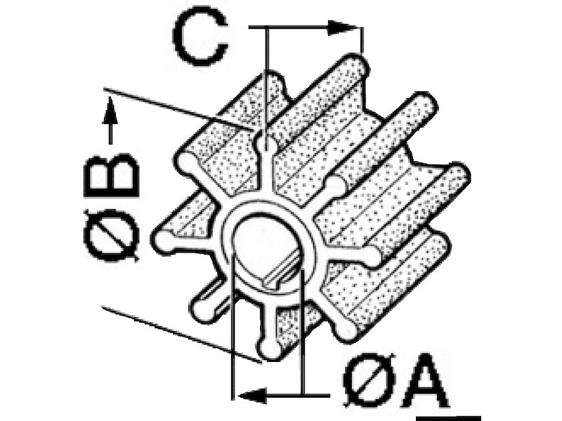 Girante per motore fuoribordo YAMAHA/MARINER