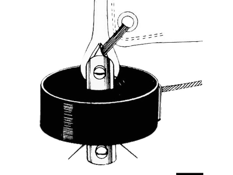 Girafiocco con ritorno manuale a cimetta e Girella testa albero SEA SURE