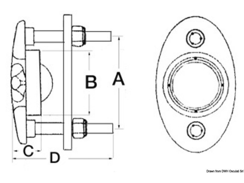 Aggancio corda sci da incasso 
