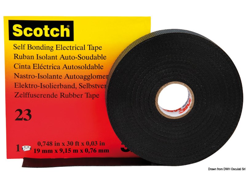 Nastro 3M Scotch 23 nero 19mm x 9m 