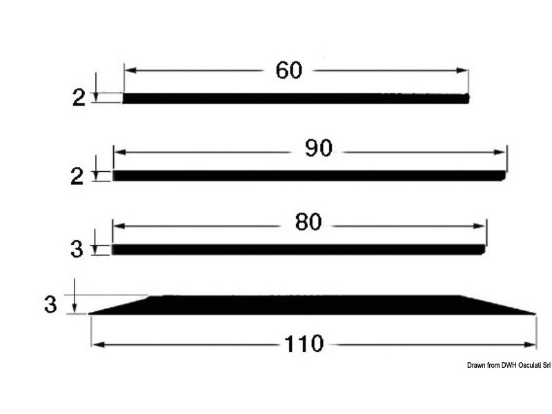 Piattina salvachiglia o come bordo laterale in EPDM