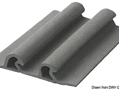 Profilo doppio 115x21,4 mm grigio 