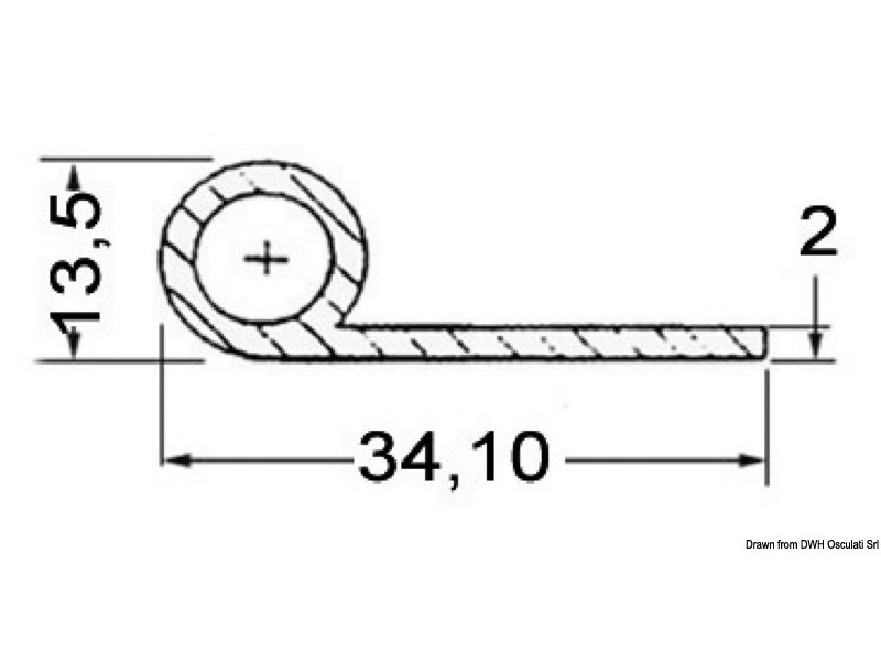 Profilo di finitura in EPDM
