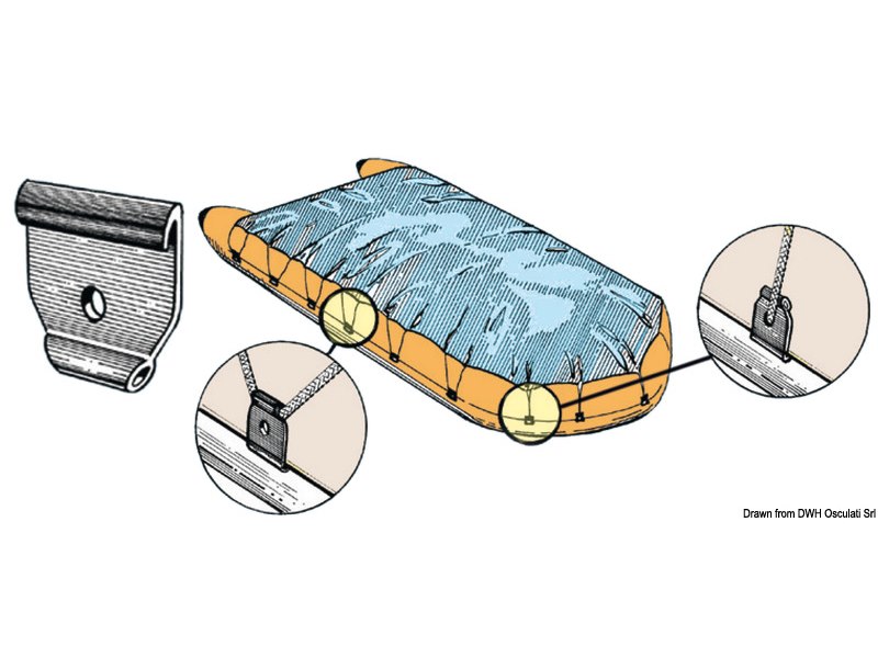 Aggancio nylon per teloni 
