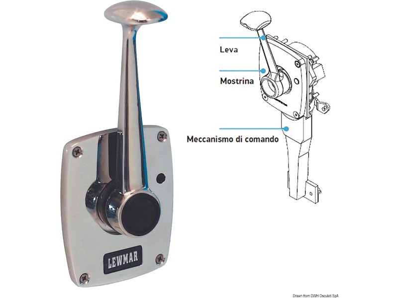 Controllo motore Lewmar leva singola 