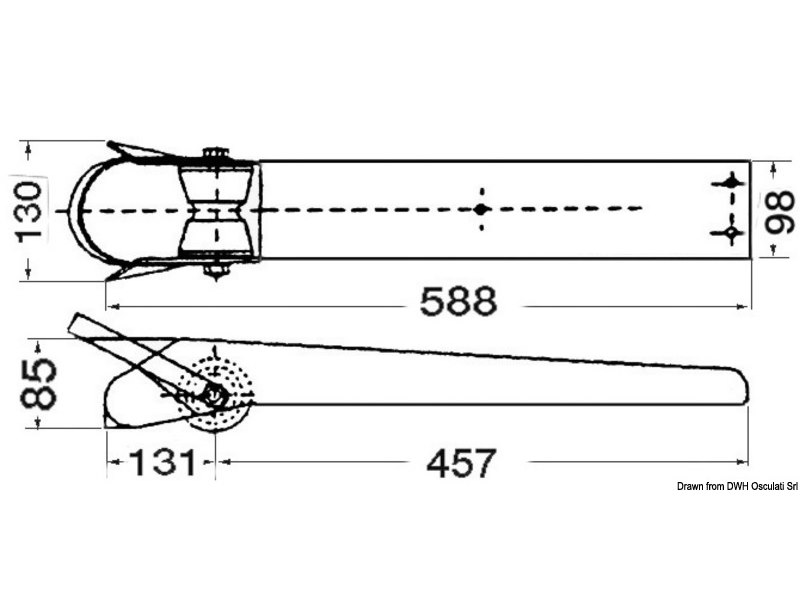 Musone di prua con cavallotto/guida catene