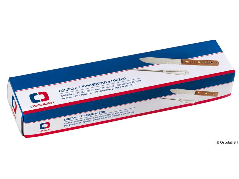 Parure coltello inox + punteruolo 