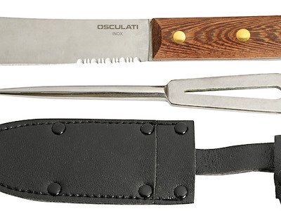 Parure coltello inox + punteruolo 