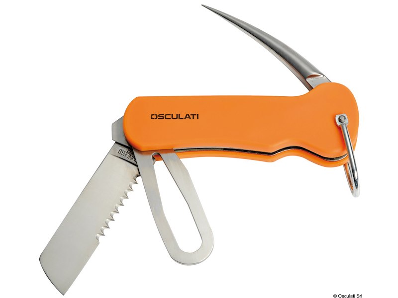 Coltello in acciaio inox con impugnatura in plastica per vela