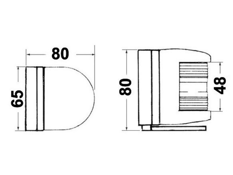 Fanale di fonda con asta Classic estraibile in alluminio con fanale di prua