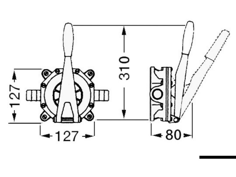 Pompa a mano WHALE di sentina