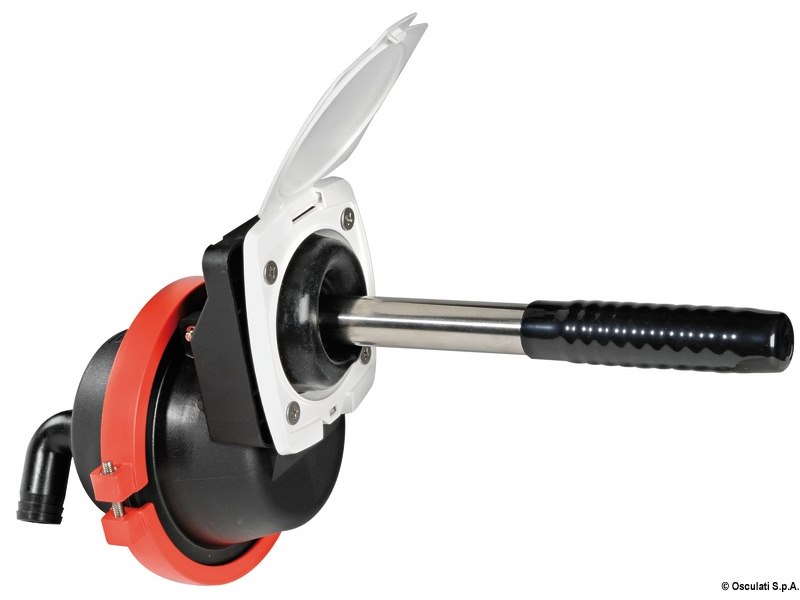 Pompa a mano a scomparsa dietro paratia