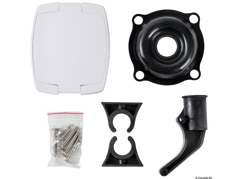 Pompa a mano a scomparsa dietro paratia