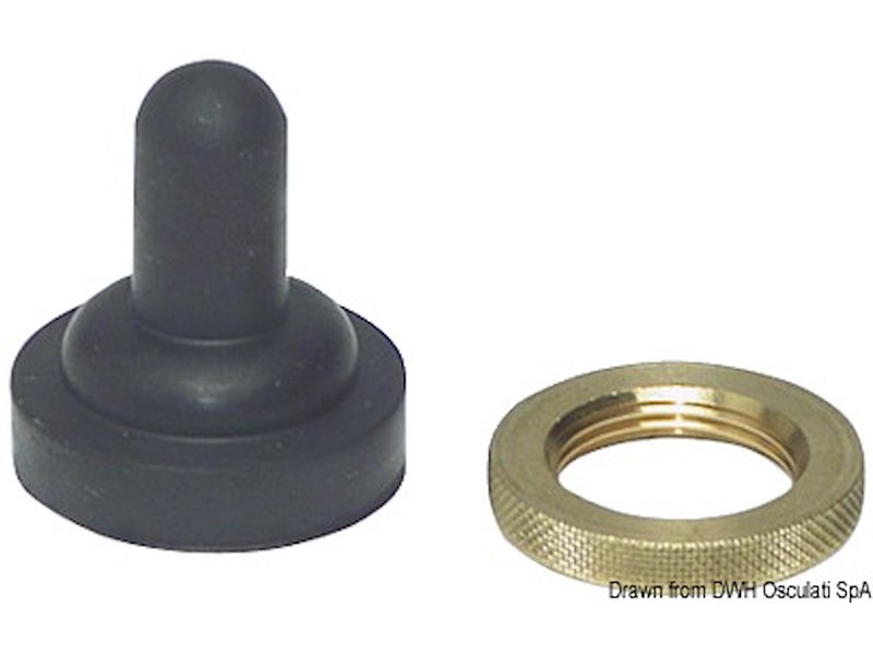 Cappuccio con ghiera per interruttori a levetta 