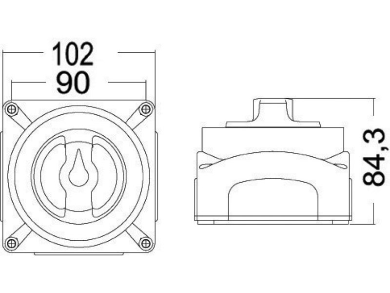 Interruttore/deviatore per batterie Selecta New