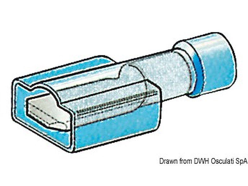 Faston completamente preisolato da 4,7 mm e 6,3 mm