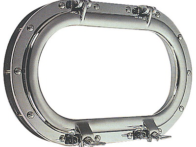 Oblò ovale ottone cromato 265 x 435 mm 