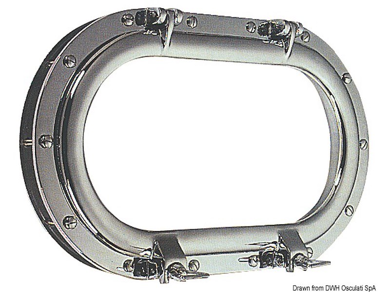 Oblò ovale ottone cromato 265 x 435 mm 