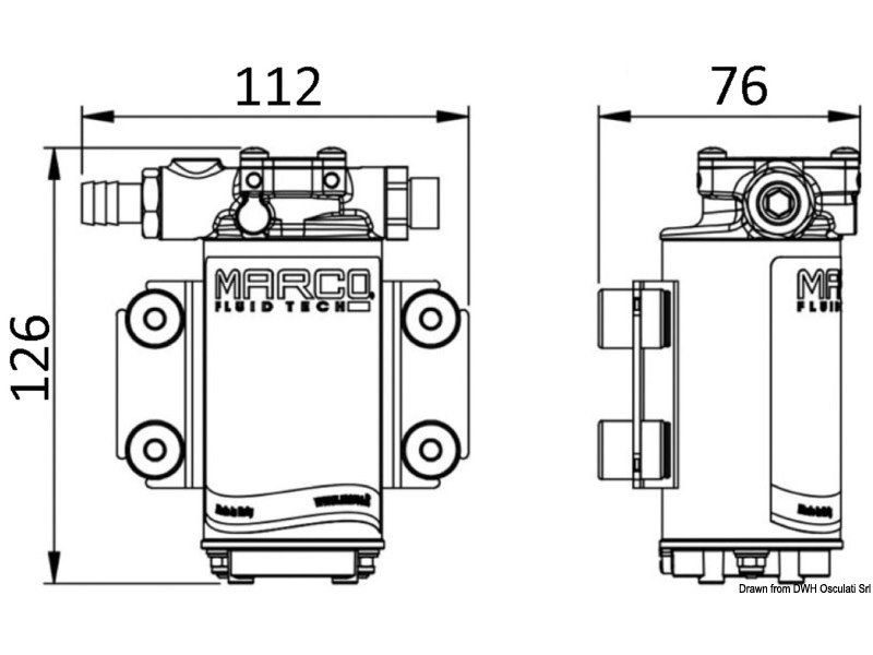 Elettropompa autoadescante MARCO ad ingranaggi per travaso/cambio olio