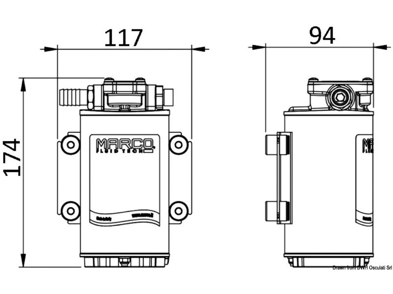 Elettropompa autoadescante MARCO ad ingranaggi per travaso/cambio olio