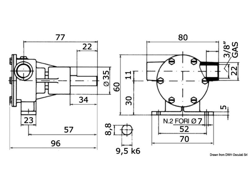 Pompa Nauco FPM 001 da 3/8" 