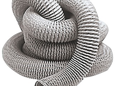 Tubo per aspiratori in fibra di vetro e PVC con armatura metallica