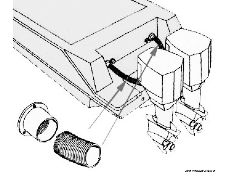 Tubo flessibile per passaggio cavi motori fuoribordo
