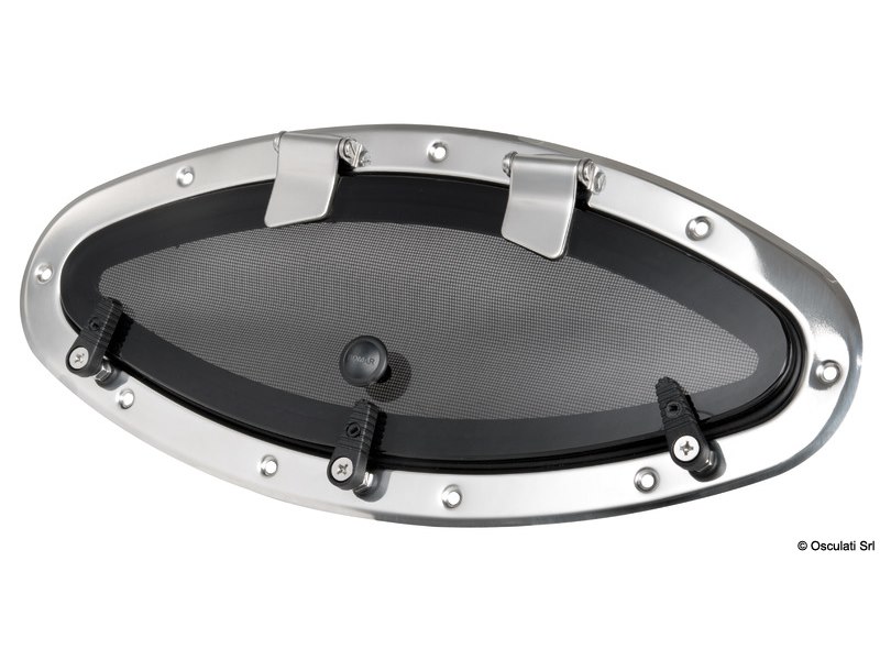 Oblò Bomar inox ellittico 460 x 200 mm 