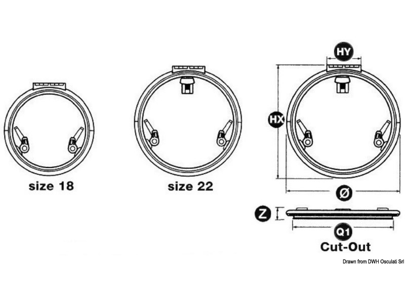 Passauomo LEWMAR Low Profile tondo
