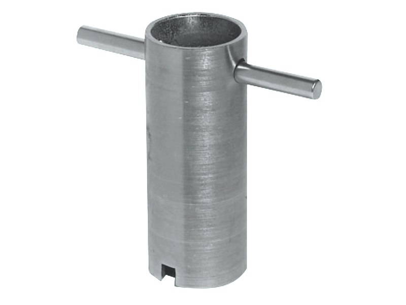 Attrezzo in acciaio zincato per il montaggio rapido degli scarichi a mare sia in ottone che in acciaio inox