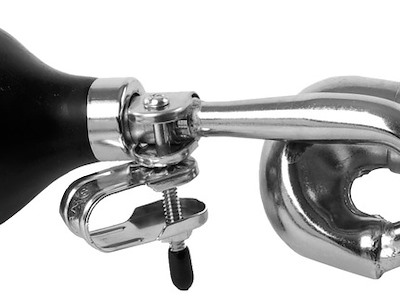 Tromba a pera ottone cromato curva 