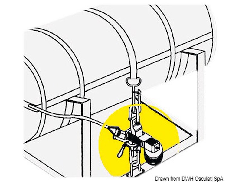 Gancio idrostatico per zattera 