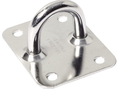 Piastra con anello inox 50x40 mm 