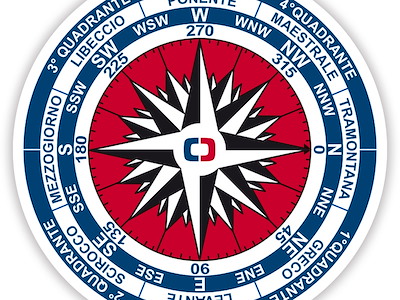 Adesivo rosa dei venti 