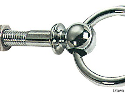 Anello snodato ottone cromato 50 mm 