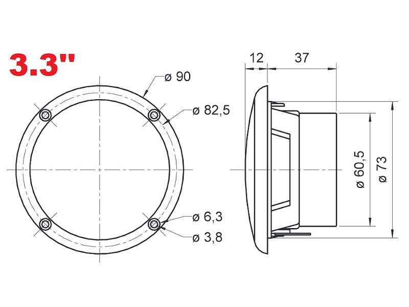 MINI SPEAKER FR8 3.3'' WATERPROOF