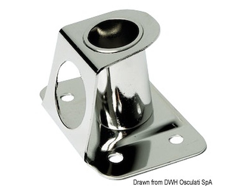 Base candeliere inox 4° 25 mm 