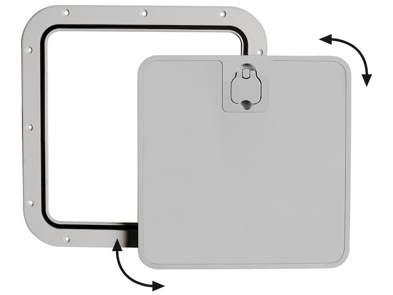 Portello d’ispezione con frontale estraibile