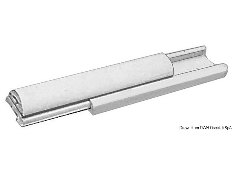 Profilo parabordo in materiale plastico rigido duralene con inserto in PVC flessibile