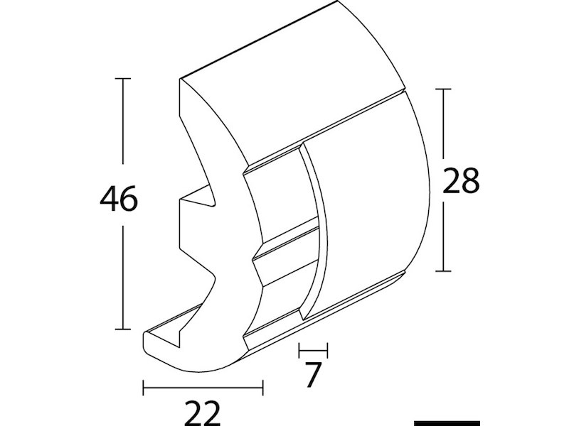 Profilo parabordo in acciaio inox lucidato a specchio e protetto