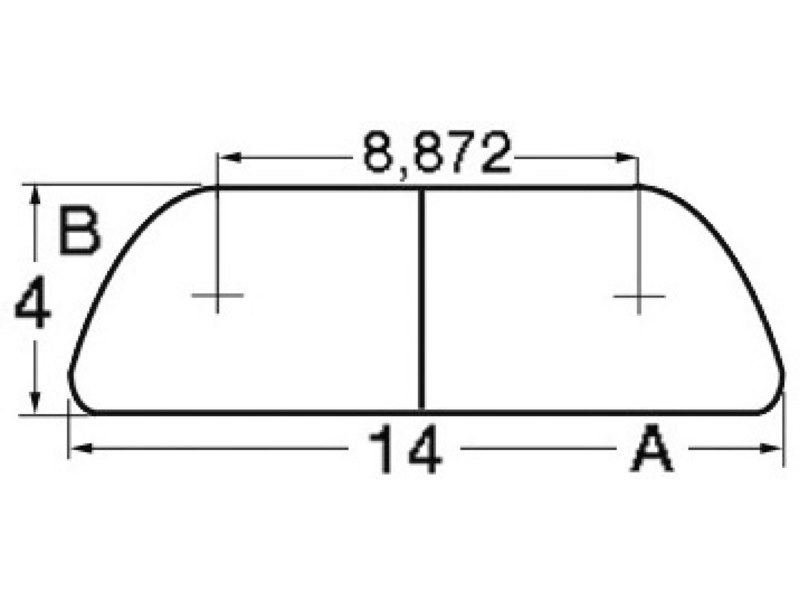 Profilo semitondo in acciaio inox AISI 316 lucidato a specchio
