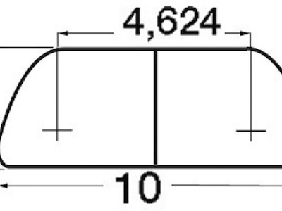 Profilo semitondo in acciaio inox AISI 316 lucidato a specchio
