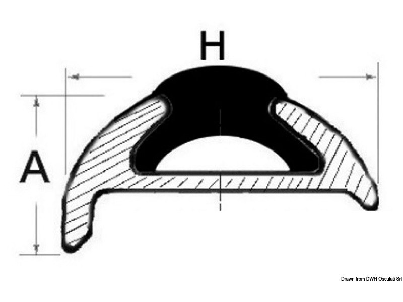 Profilo in alluminio anodizzato