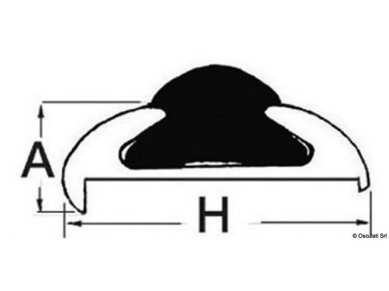 Profilo in alluminio anodizzato