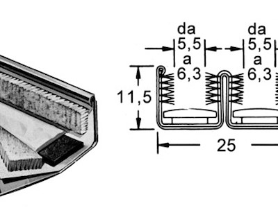 Profilo guida vetri scorrevoli resistente agli agenti atmosferici STAND-PRO
