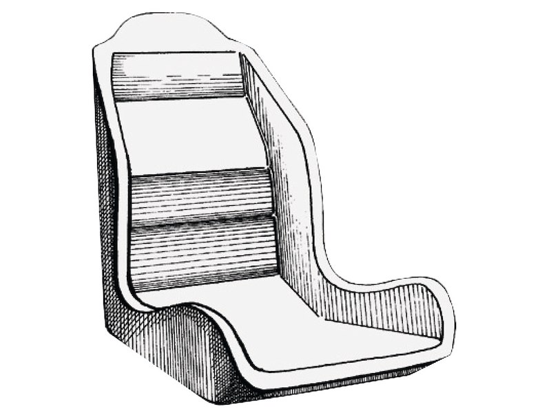 Scocca anatomica per sedili 