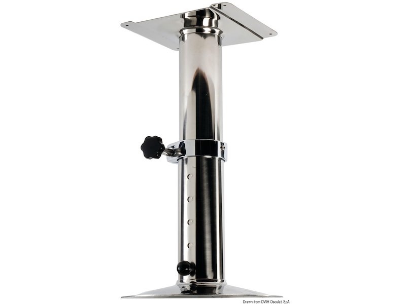 Piede girevole telescopico inox 540/720 mm 